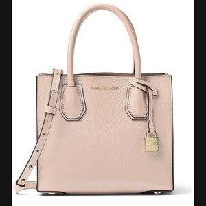 🎀✨💗✨🎀 MICHAEL KORS MERCER MINI TOTE PURSE in blush pink pebble leather
